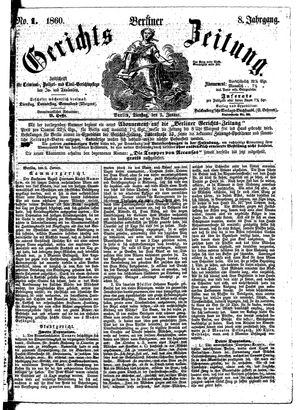 Berliner Gerichts-Zeitung vom 03.01.1860