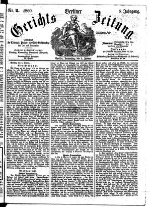 Berliner Gerichts-Zeitung vom 05.01.1860