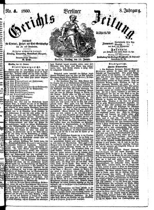 Berliner Gerichts-Zeitung vom 10.01.1860