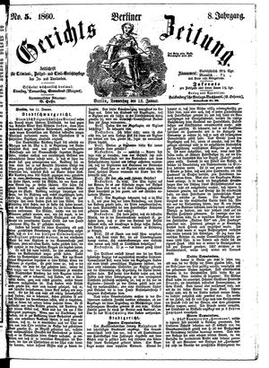 Berliner Gerichts-Zeitung vom 12.01.1860