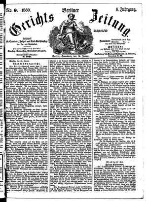 Berliner Gerichts-Zeitung vom 14.01.1860