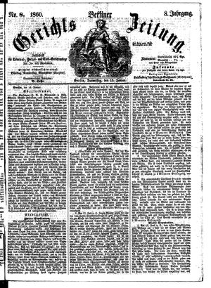Berliner Gerichts-Zeitung vom 19.01.1860