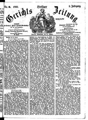 Berliner Gerichts-Zeitung vom 21.01.1860