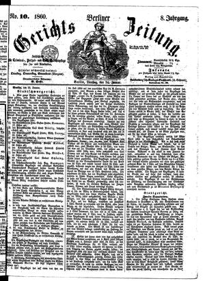 Berliner Gerichts-Zeitung vom 24.01.1860