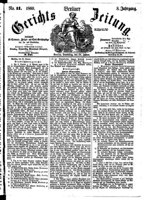 Berliner Gerichts-Zeitung vom 26.01.1860