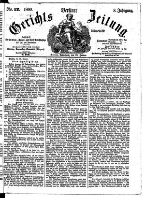 Berliner Gerichts-Zeitung vom 28.01.1860