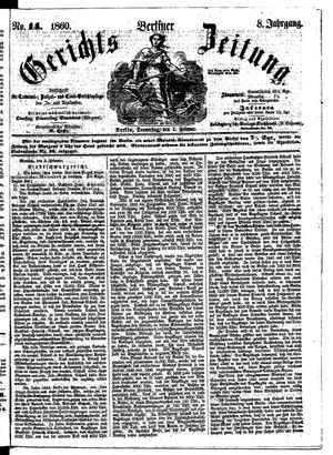 Berliner Gerichts-Zeitung vom 02.02.1860