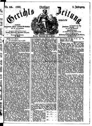 Berliner Gerichts-Zeitung vom 04.02.1860