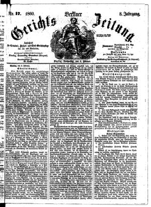 Berliner Gerichts-Zeitung vom 09.02.1860