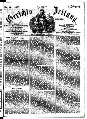 Berliner Gerichts-Zeitung vom 11.02.1860