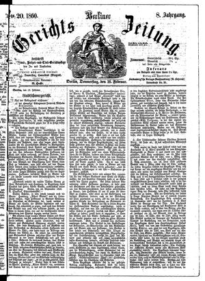 Berliner Gerichts-Zeitung vom 16.02.1860