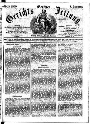 Berliner Gerichts-Zeitung vom 28.02.1860