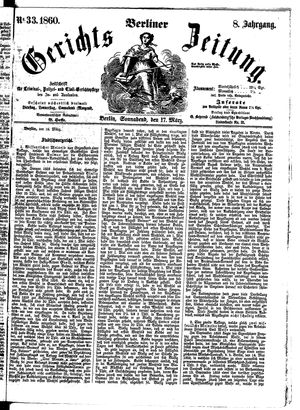 Berliner Gerichts-Zeitung vom 17.03.1860