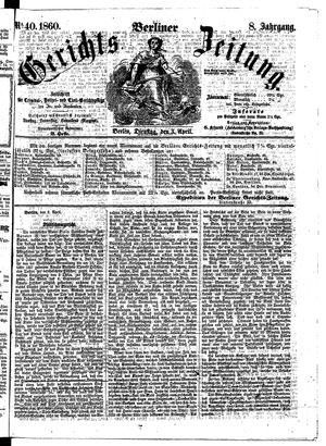 Berliner Gerichts-Zeitung vom 03.04.1860