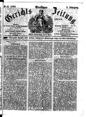 Berliner Gerichts-Zeitung vom 05.04.1860