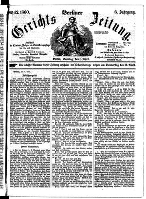 Berliner Gerichts-Zeitung vom 08.04.1860