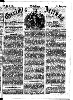 Berliner Gerichts-Zeitung on Apr 14, 1860