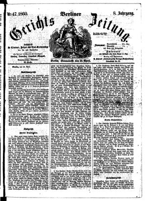 Berliner Gerichts-Zeitung vom 21.04.1860