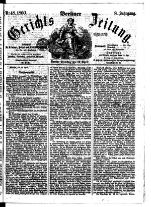 Berliner Gerichts-Zeitung vom 24.04.1860