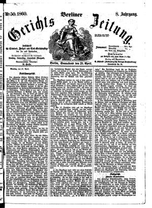 Berliner Gerichts-Zeitung vom 28.04.1860