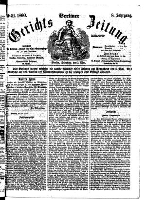Berliner Gerichts-Zeitung vom 01.05.1860