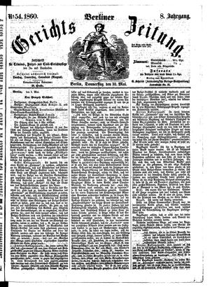 Berliner Gerichts-Zeitung vom 10.05.1860