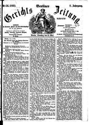 Berliner Gerichts-Zeitung vom 15.05.1860