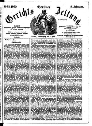 Berliner Gerichts-Zeitung vom 07.06.1860