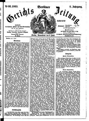 Berliner Gerichts-Zeitung vom 09.06.1860