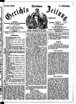 Berliner Gerichts-Zeitung vom 19.06.1860