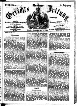 Berliner Gerichts-Zeitung vom 23.06.1860
