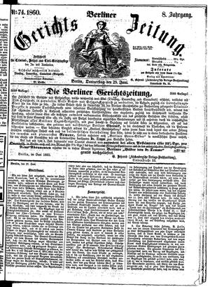 Berliner Gerichts-Zeitung on Jun 28, 1860
