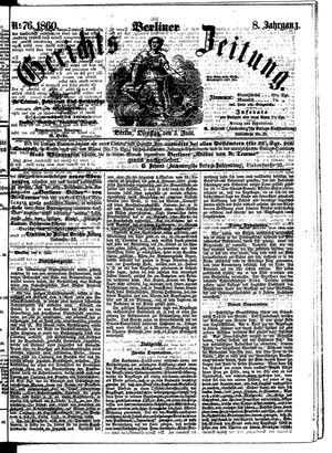 Berliner Gerichts-Zeitung vom 03.07.1860