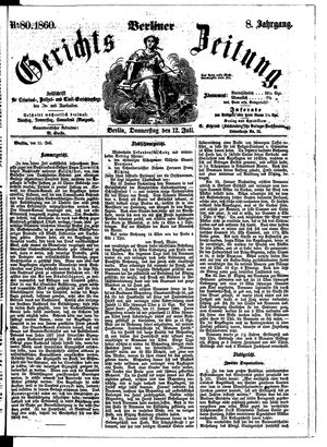 Berliner Gerichts-Zeitung vom 12.07.1860