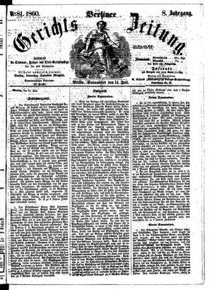 Berliner Gerichts-Zeitung vom 14.07.1860