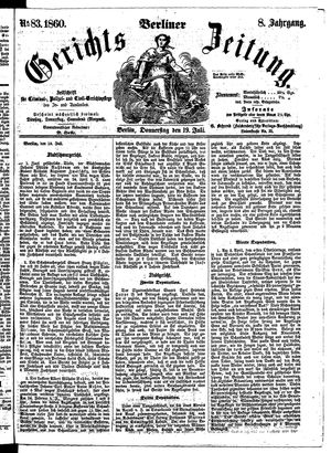 Berliner Gerichts-Zeitung vom 19.07.1860