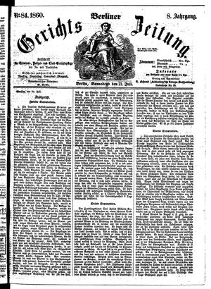 Berliner Gerichts-Zeitung vom 21.07.1860