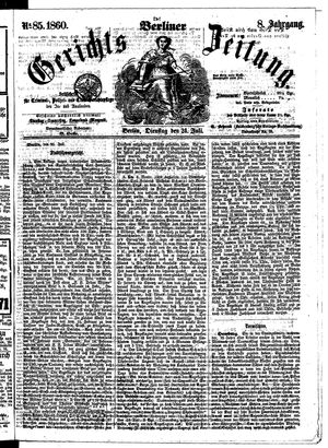Berliner Gerichts-Zeitung vom 24.07.1860