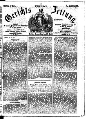 Berliner Gerichts-Zeitung vom 26.07.1860