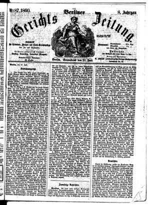 Berliner Gerichts-Zeitung vom 28.07.1860