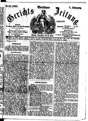 Berliner Gerichts-Zeitung vom 31.07.1860