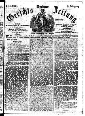 Berliner Gerichts-Zeitung vom 02.08.1860