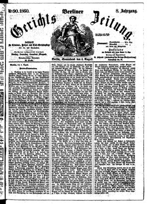 Berliner Gerichts-Zeitung vom 04.08.1860