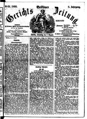 Berliner Gerichts-Zeitung vom 07.08.1860
