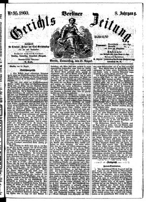 Berliner Gerichts-Zeitung on Aug 16, 1860