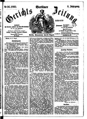 Berliner Gerichts-Zeitung vom 18.08.1860