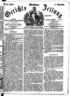Berliner Gerichts-Zeitung vom 21.08.1860