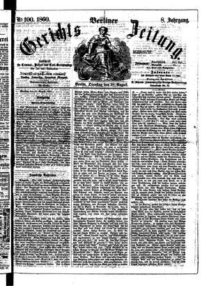 Berliner Gerichts-Zeitung on Aug 28, 1860
