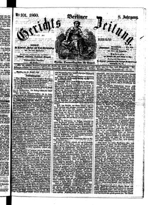 Berliner Gerichts-Zeitung vom 30.08.1860