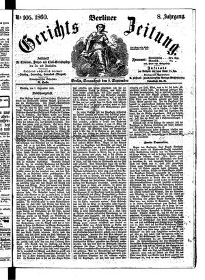 Berliner Gerichts-Zeitung vom 08.09.1860